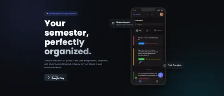 Preview of project Clarity: Semester Organizer